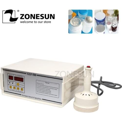ZONESUN GLF-500 Aluminum Foil Sealing Machine Manual Electromagnetic Induction Plastic Drag Bottle Sealer Packing Machine