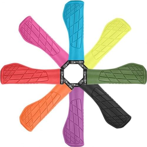 1 Pair Bike Grip Cover Reduce Shock Anti-Slip Ergonomics Handle Bicycle Soft Rubber MTB Road Shockproof Handlebar for Cycling