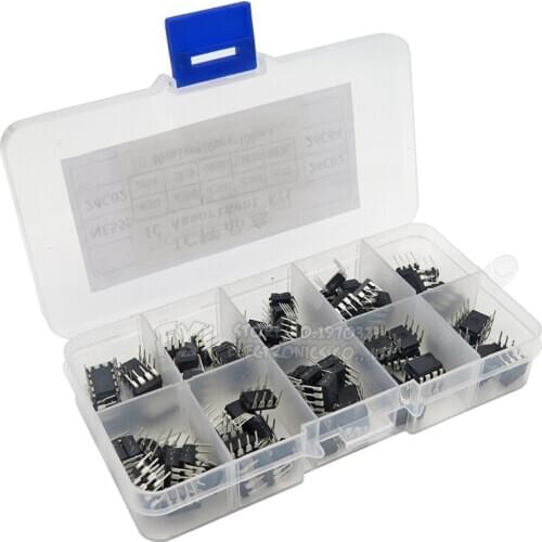100PCS/lot In common use DIP IC kit NE555 UC3842 UC3843 UC3845 24C02 24C04 24C08 24C16 24C32 24C64 DIP each 10PCS igmopnrq