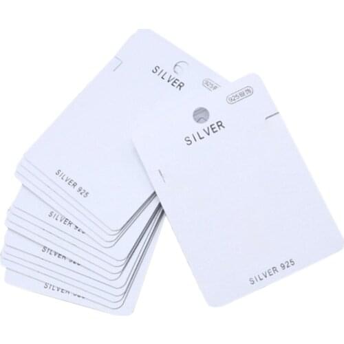 100 Pack Necklace Display Cards with Lip Adapter Hanger, Pendant Holder Cards, Paper Tags for Jewelry