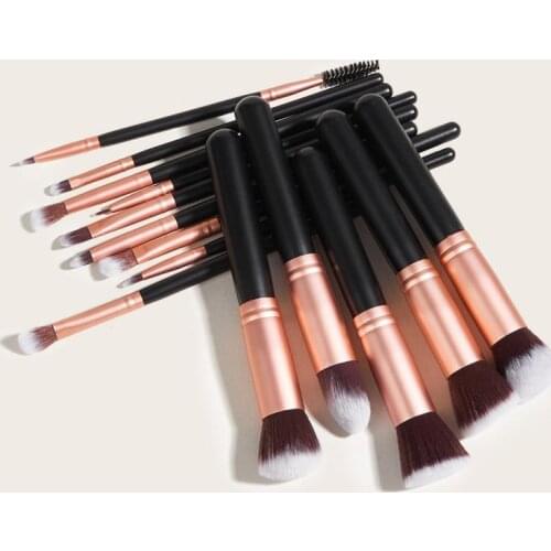 15 Pcs Makeup Brushes Pro Pink Brush Set Powder EyeShadow Blending Eyeliner Eyelash Eyebrow Make up Beauty Cosmestic Brushes