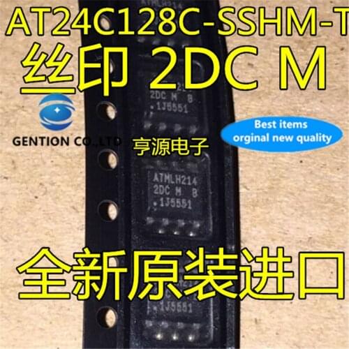 30Pcs AT24C128C-SSHM-T Silkscreen 2DC AT24C128 in stock 100% new and original