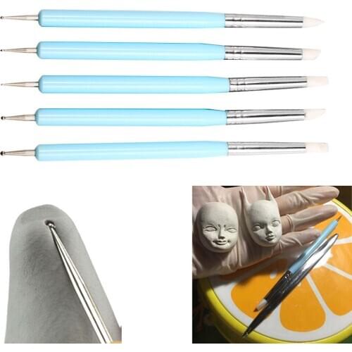 5Pcs/Lot Double-ended Dotting Drawing Painting Tools Nail Art Embossing Tools Pottery Craft Art Brush Set Pottery Clay Tools