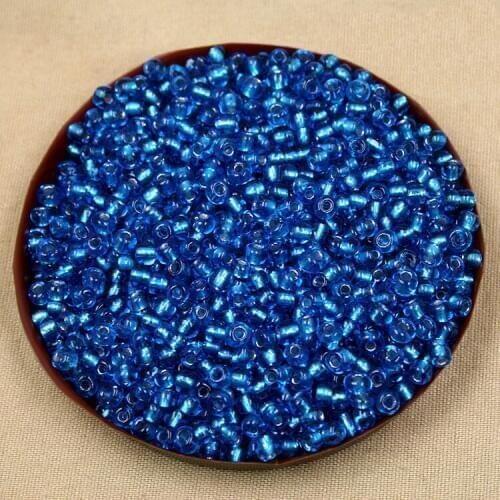 5000pcs DIY Glass Loose Seed Beads with silver inner line for Garment Accessories