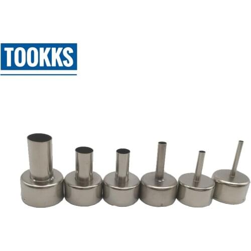 6Pcs Universal Hot Air Gun Nozzles Welding Nozzles For Soldering Station 858 858A 858D 868 878 898