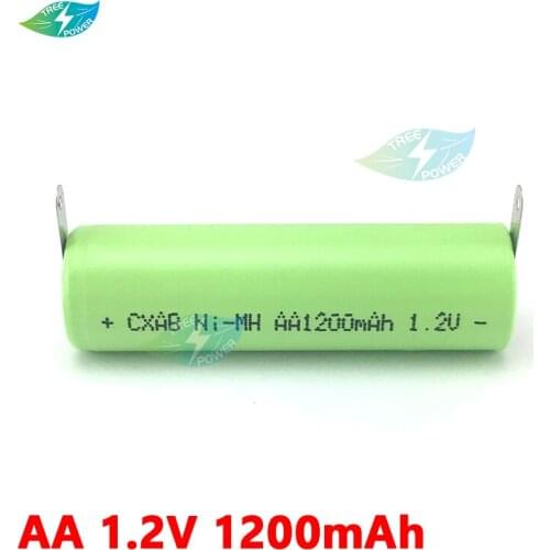 AA battery 1.2V Real capacity is around 1200mAh NIMH Battery 14mm x 50mm Philips electric shaver razor toothbrush AA battery