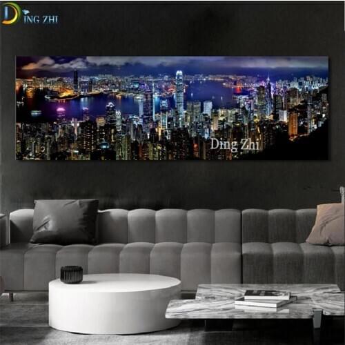 Landscape Full Square/Round Diamond Painting Diy City Night Scene Embroidery Cross Stitch 5D Mosaic Home Decor Gifts