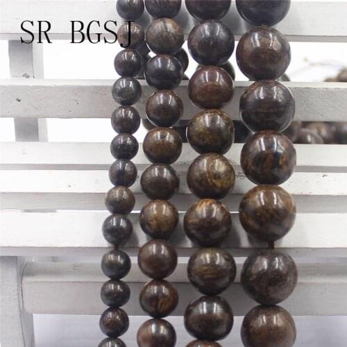 Free Shipping 6mm 8mm10mm 12mm Bronzite Gems Natural Stone Round Beads Wholesale Lots Beads Strand 15"
