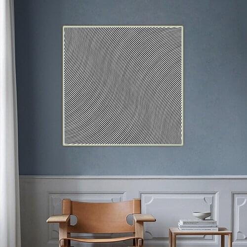 Citon Bridget Riley《Untitled》Canvas Art Oil Painting Artwork Poster Picture Wall Hanging Decorations Home Living Room Decor