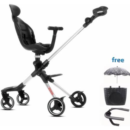 Dsland Doux bebe INBB finfin stok scooter baby stroller 2 side high luxury umbrella pram Trike super stable easy shopping tool