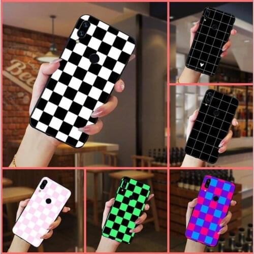 Checkerboard Plaid Checked Phone Case For Xiaomi Redmi note 7 8 9 t k30 max3 9 s 10 pro lite