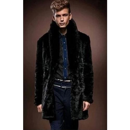 2018 New style in winter , Mens fake fur mink coat ,Thicker coats, Long section and British style/Free shipping