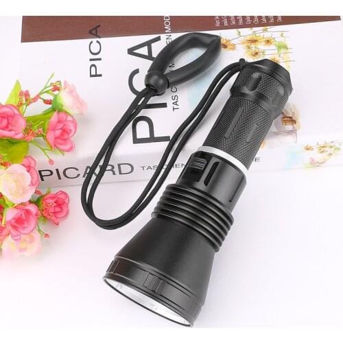 Portable Mini Penlight P50 LED Flashlight Torch Pocket Light ON/OFF Switch Modes Outdoor Camping Light Lanterna with Strap