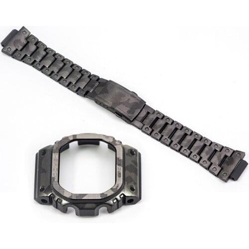 Titanium Alloy Watch Strap Band Bezel For DW5600 GW5000 GW-M5610 Camouflage Bracelet Watch Cover With Tools Supper Light 5 Color