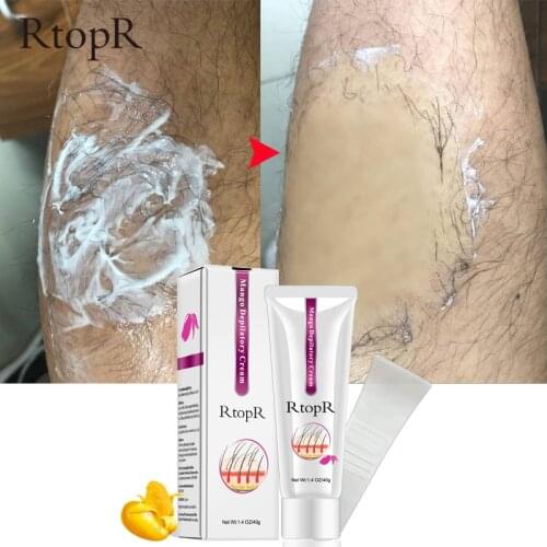 RtopR 40g Natural Mango Depilatory Cream Painless Effective Hair Removal Cream Whitening Armpit Leg Depilador Hair Remover TSLM1