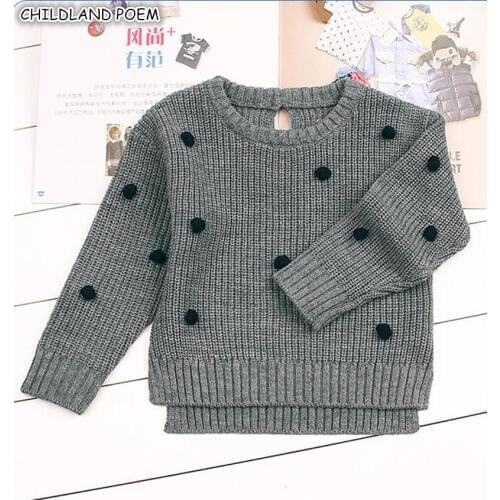 Baby Girls Sweater Autumn Winter Pompom Boys Sweaters Infant Toddler Baby Cardigan For Girls Baby Knitted Clothes Baby Pullovers