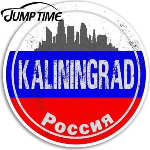 Jump Time Kaliningrad Russia Vinyl Stickers Flag Sticker Laptop Luggage Car Funny Decal Trunk Window Car Covers