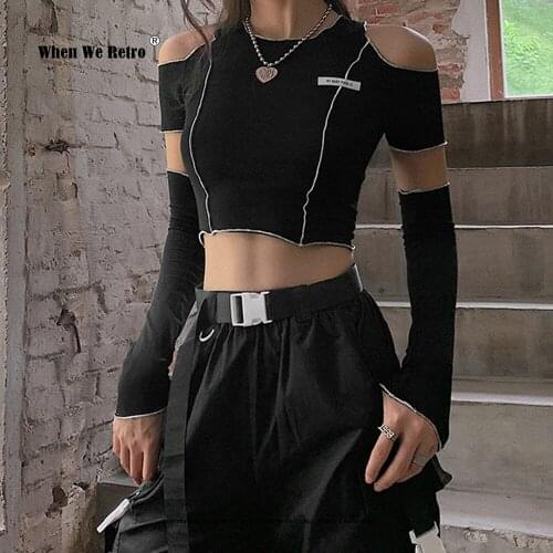 Женские укороченные футболки When We Retro China At AliExpress