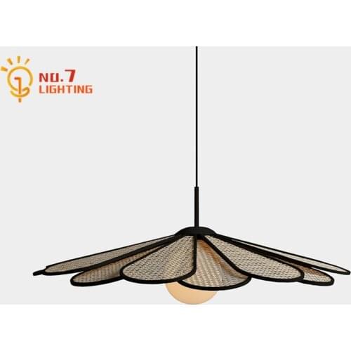 Japanese Atmosphere Art Rattan Weaving Pendant Lights Modern Simple Living/Dining Room Bedroom Balcony Porch Bar Salon Loft Cafe