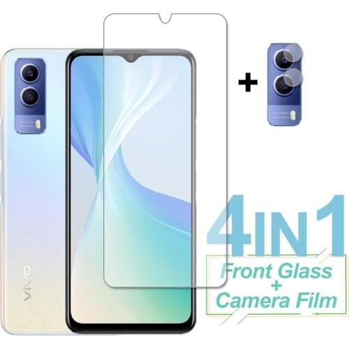 4-In-1 Tempered Glass For ViVo Y53S Y72 5G IQOO Z3 Screen Protector HD Protective Phone Camera Lens Film For ViVo Y53S Glass
