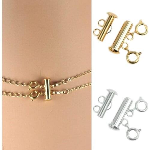 1pc Necklace Button Ketting Ontklitter, Multi Strand Ketting Ontklitter Sluiting, Gelaagdheid Ketting Spacer, Ontwarren Gelaagde