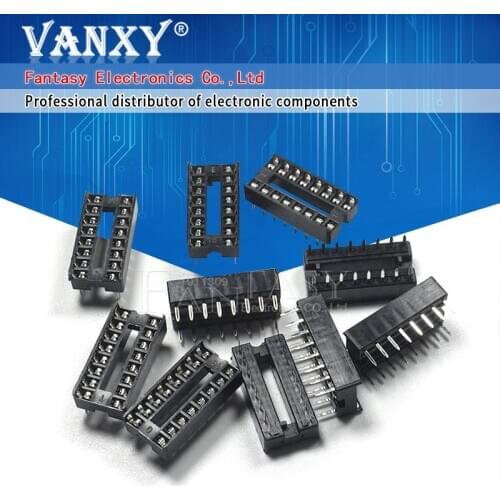10pcs DIP-16 16pin pins pin DIP DIP16 IC Sockets Adaptor Solder Type Socket