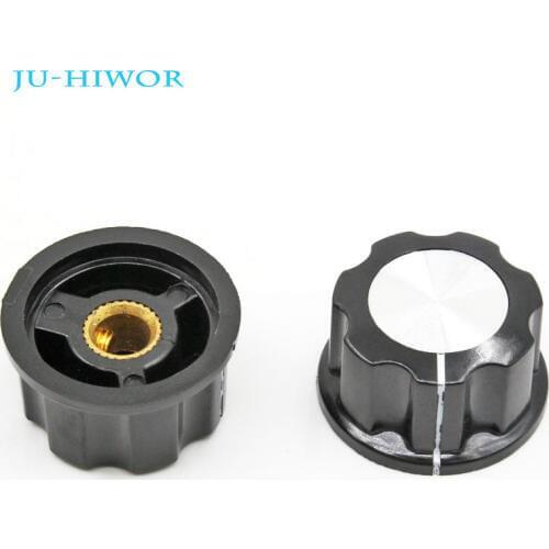 10pcs/lot A03 Bakelite Knob 27MMxH16MM Mounting Hole 6MM For Rotary Potentiometer & Encoder & Rotary Switch