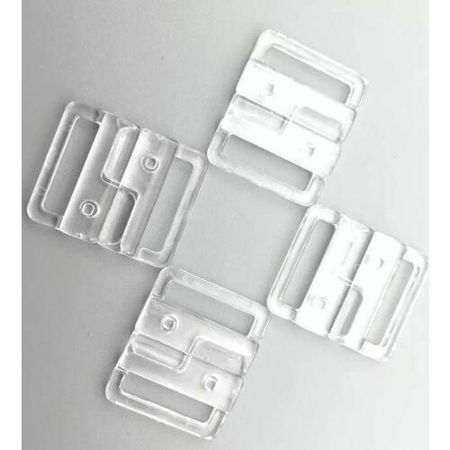 100sets/lot 15mm/20mm Craft Rectangle Tape Closure Hook & Clasp Waist Extenders Sewing On Clothes Bra Clip Bra adjustment buckle