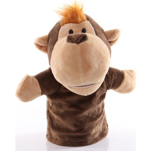 25cm Animal Hand Puppet Monkey Plush Toys Baby Educational Hand Puppets Cartoon Pretend Telling Story Doll Toy for Children Kids