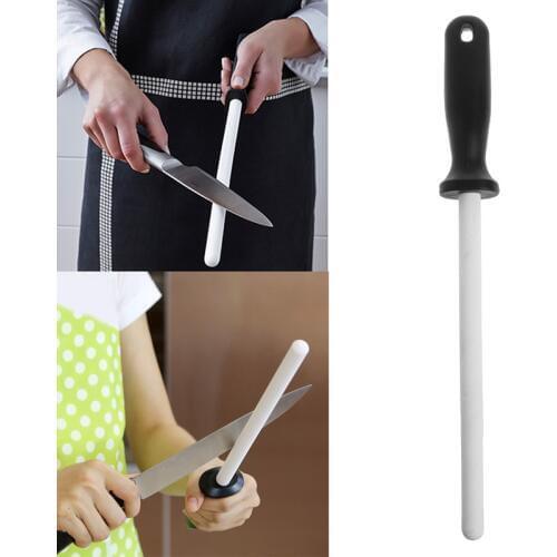 8" Ceramic Sharpening Rod Stick Sharpener with ABS Handle for Knife Blade Edge