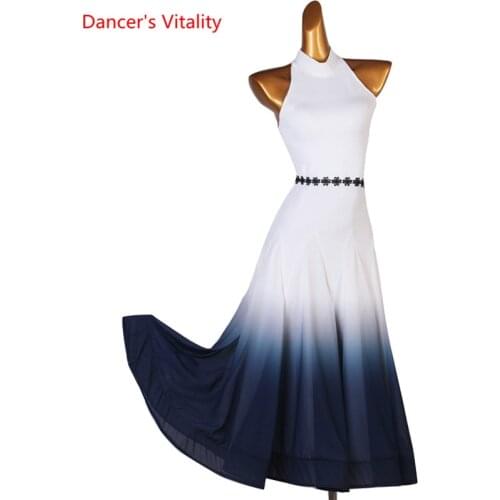 Ballroom Dance Dress Stand-Up Collar Long Skirt Samba Performance Clothes Profession Custom Adult Child Competition Clothing