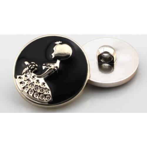 16mm, 21mm, 25mm Free Shipping Best Quality Black Princess Decoration Button Oiled Clothes Accessary