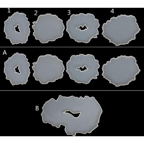 Large Irregular Wave Round Coaster Mold Cup Mat Silicone Resin Mold Epoxy Resin Cement Casting Jewelry Making Art Tools