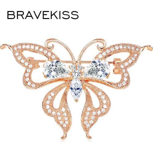 BRAVEKISS Gold Brooches For Clothes