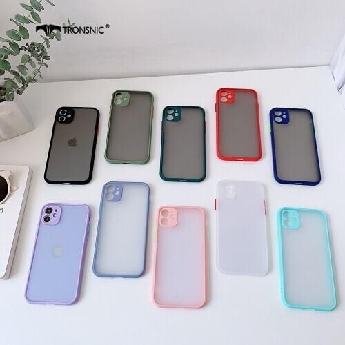 Texture Fully Protected Lens Phone Case for iPhone 12 11 Pro Max XR Xs MAX Matte Luxury Green Case for iPhone 6s 7 8 Plus Covers