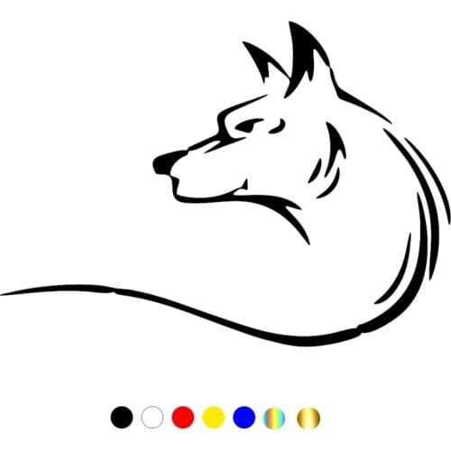CS-10555# Vinyl Decal Wolf Ornament Car Sticker Waterproof Auto Decors on Truck Bumper Rear Window