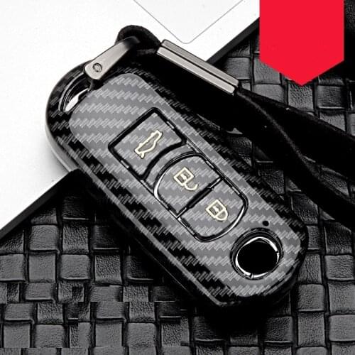 Glossy Carbon fiber ABS Car Remote Key Case Fob Cover For Mazda 2 3 6 Atenza Axela CX-5 CX5 CX 5 CX-7 CX-9 2015 2016 2017 2018