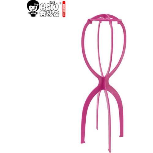 HSIU Ajustable Wig Stands Plastic Hat Display Wig Head Holders 1PC 18x36/51Cm Mannequin Head/Stand Portable Folding Wig Stand