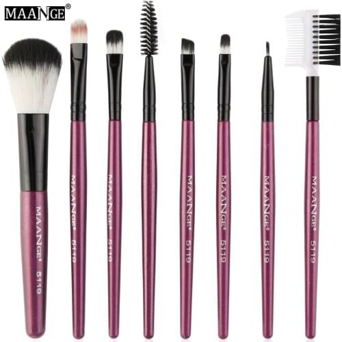 MAANGE Makeup Brushes Set Professional 8PCS Eye Shadow Blending Eyebrow Lip Foundation Eyeshadow Brush Set Make Up Tools Kit