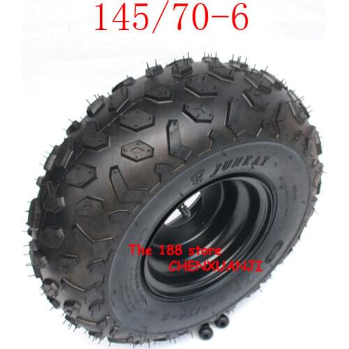 Lightning shipping hot sale 6 Inch ATV Wheels 145/70-6 Tire Tyre for 6 Inch Iron Wheel Rims Fits Go Kart Buggie Atv Quad