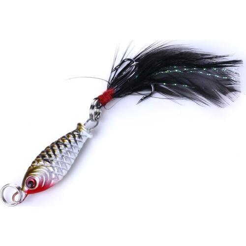 Metal micro jig 4g Spinner fishing lure wobblers swimbait spoon artificial bait jigging hard lure wobbler sinkers for fishing