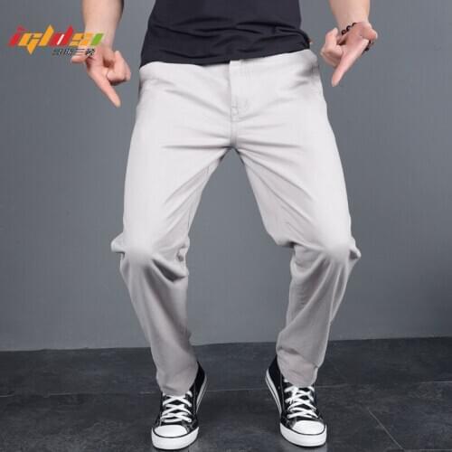 Mens Spring Button Casual Pants Solid Color Leisure Chinos Long Trousers Autumn Male Streetwear Casual Business Straight Pants