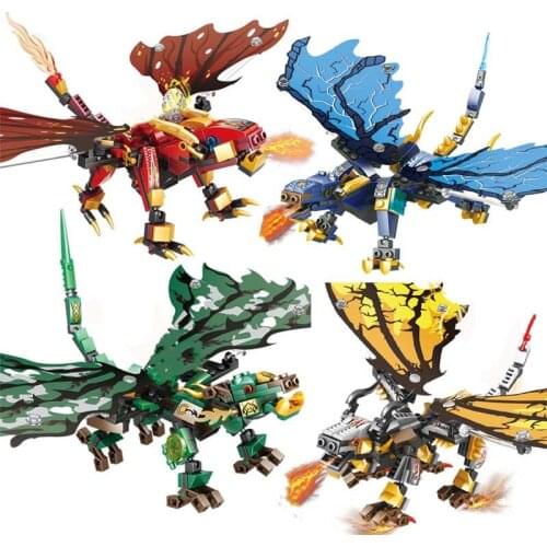 4 Ninja Dragons Knight Swordsman Model KAI JAY ZANE Figures Building Blocks Kids Toys Bricks Gift for Children Boys