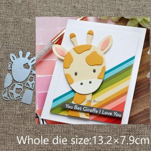 New Design Craft Metal stencil mold Cutting Dies cute giraffe decoration scrapbook die cuts Album Paper Card Craft Embossing