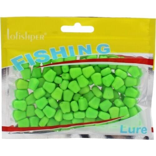 Floating Corn Soft Pellet Lure 100pcs Soft Corn Bait Corn Smell Silicone Fishing Lure Grass Carp Fishing Bait