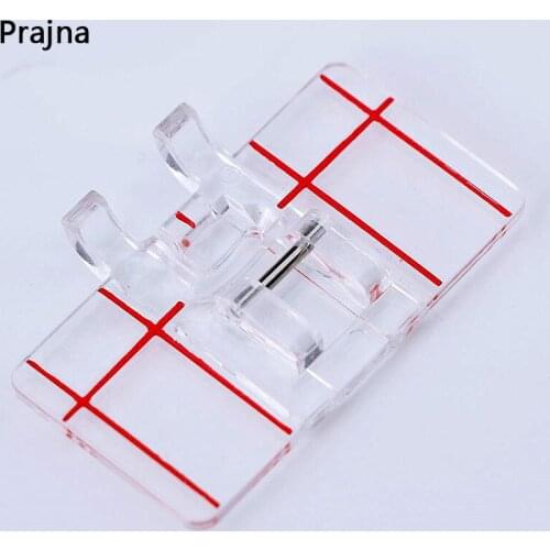 Prajna 1PC Clear Plastic Parallel Stitch Foot Presser Multi-function Domestic Electric Sewing Machine Feet Part Sewing Tool