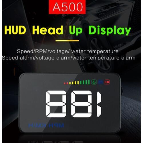 HUD Head Up Display for Display Driving data on the Front of Car Windshield with 3.5inch HD Screen with OBD2 & EUOBD Port