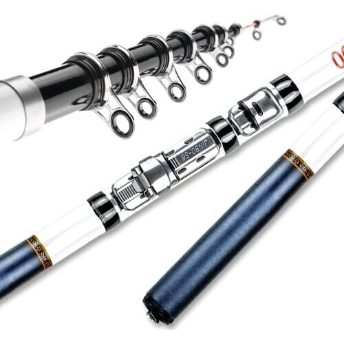 JOSBY Carbon Fiber Spinning Fishing Rod Telescopic Mini Pole 3M 2.7M 2.4M 2.1M 1.8M 1.5M Fish Gear Tackle