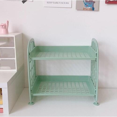 2 Layer Cosmetic Brush Pencil Storage Korean Cute Rack Rack Stationery Organizer Simple DIY Simple Desktop Handmade Folding N0M6