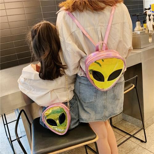Fashion Children PVC Small Crossbody Bags Alien Laser Transparent Girls Jelly Bag Baby Coin Purse wallet Accessories